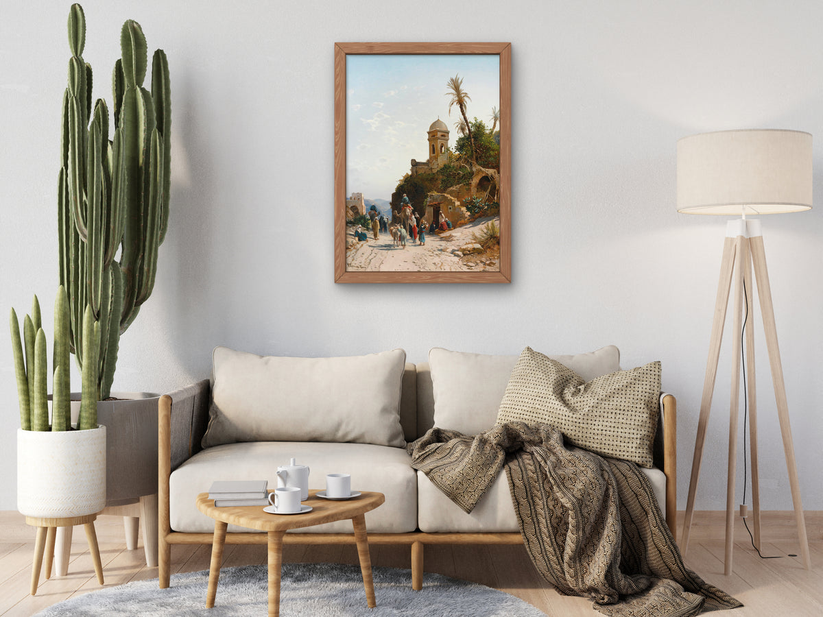 On the Road to Jerusalem by Hermann David Salomon Corrodi, Wall Art Print, Fine Art Reproduction, Museum Quality Decor, Poster