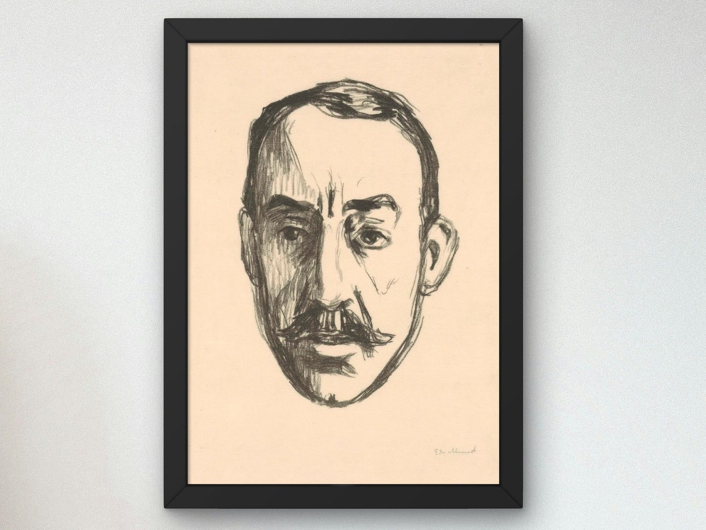 Portrait of Henry van de Velde by Edvard Munch 1906, Wall Art Print, Fine Art Reproduction, Museum Quality Decor, Poster