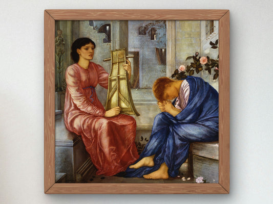 The Lament by Edward Burne Jones 1866, Wall Art Print, Fine Art Reproduction, Museum Quality Decor, Poster