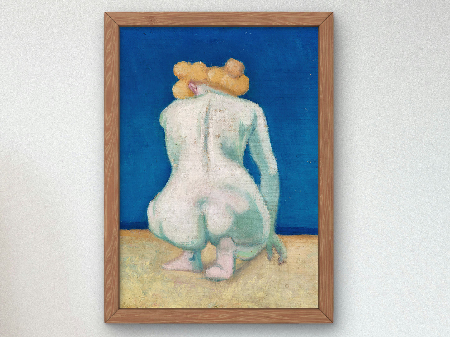Blonde Woman Crouching from Behind by Félix Vallotton 1918, Wall Art Print, Fine Art Reproduction, Museum Quality Decor, Poster