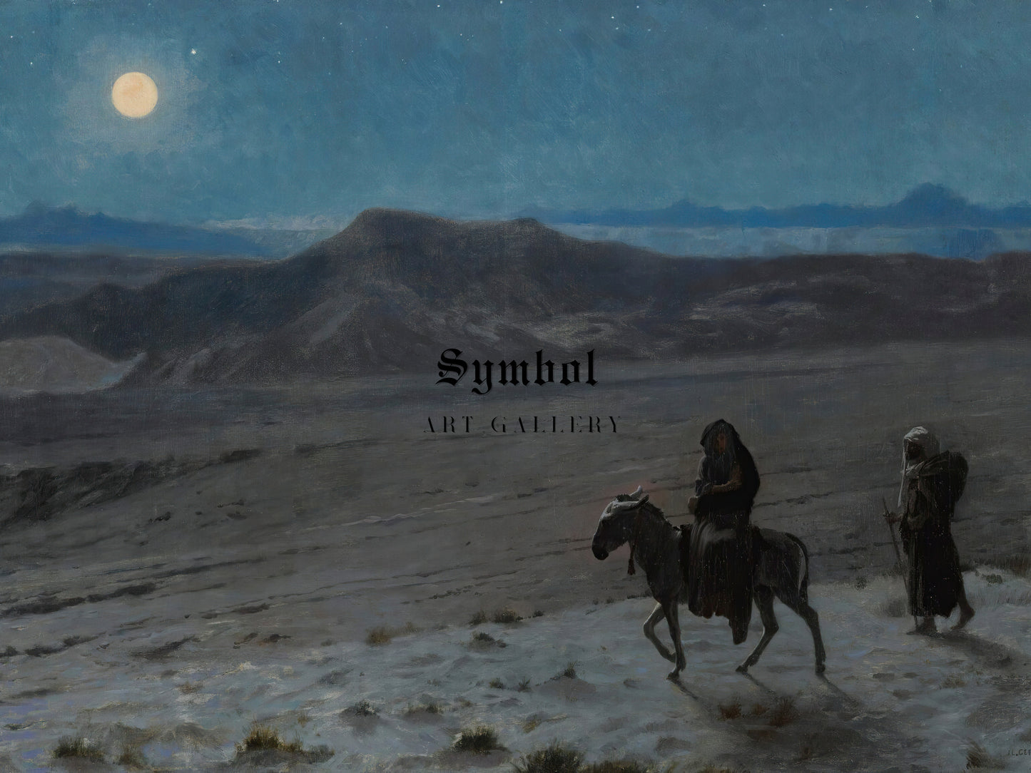 The Flight into Egypt by Jean Léon Gérôme 1883, Wall Art Print, Fine Art Reproduction, Museum Quality Decor, Poster