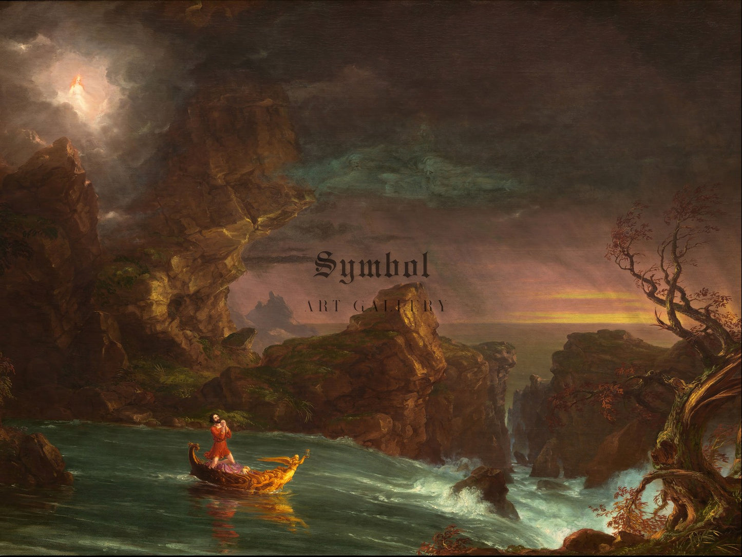 The Voyage of Life Manhood by Thomas Cole 1842, Wall Art Print, Fine Art Reproduction, Museum Quality Decor, Poster