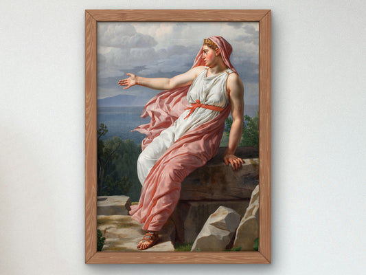 Alcyone's Farewell to Her Husband by Christoffer Wilhelm Eckersberg 1813, Wall Art Print, Fine Art Reproduction, Museum Quality Decor