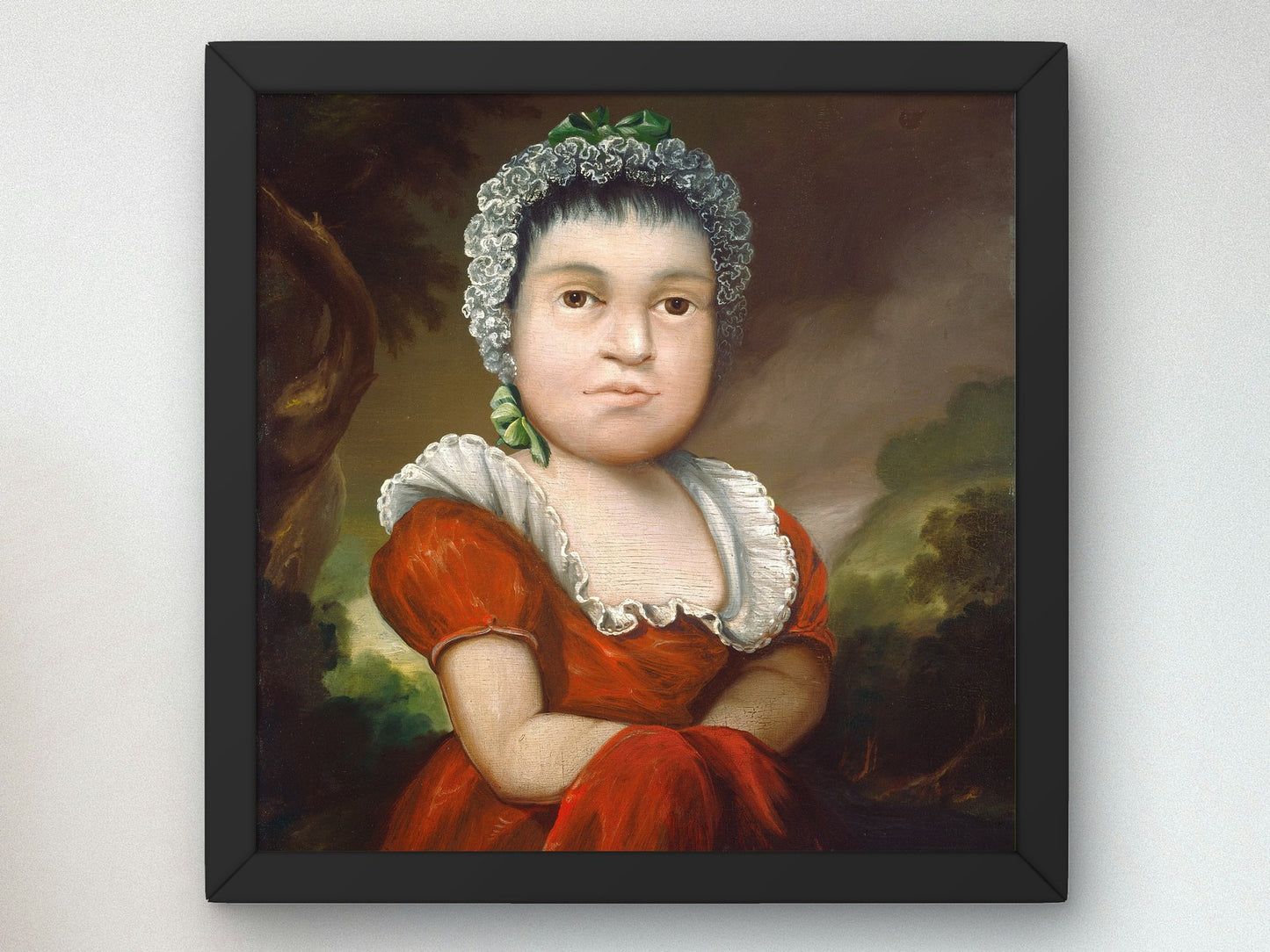 Portrait of a Child by Edward Hicks 1840, Wall Art Print, Fine Art Reproduction, Museum Quality Decor, Poster
