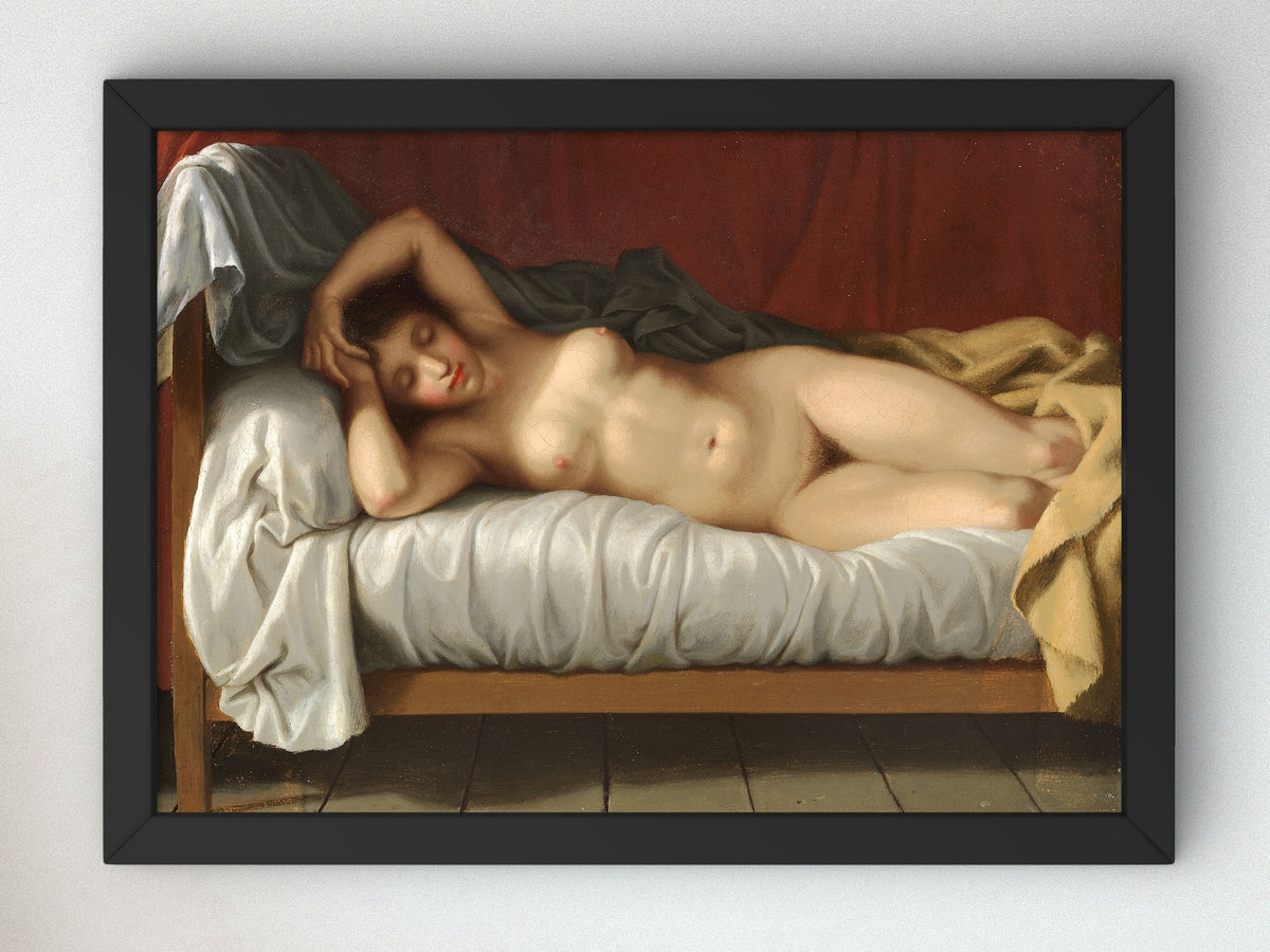 Reclining Model by Christoffer Wilhelm Eckersberg, Wall Art Print, Fine Art Reproduction, Museum Quality Decor, Poster