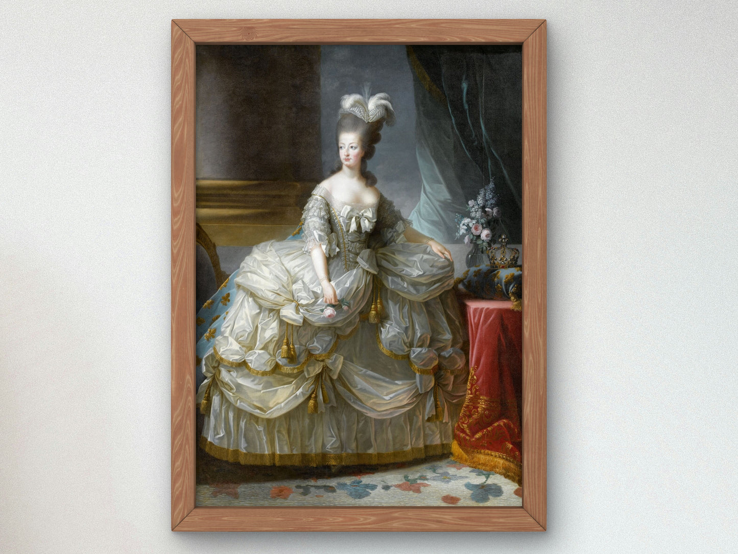 Marie Antoinette Queen of France by Élisabeth Vigée Le Brun, Wall Art Print, Fine Art Reproduction, Museum Quality Decor, Poster