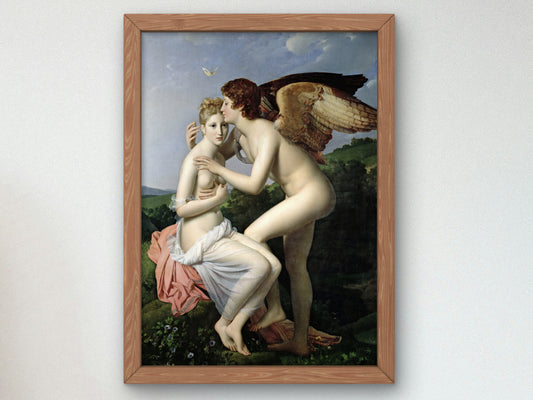 Cupid and Psyche by François Gérard 1798, Wall Art Print, Fine Art Reproduction, Museum Quality Decor, Poster
