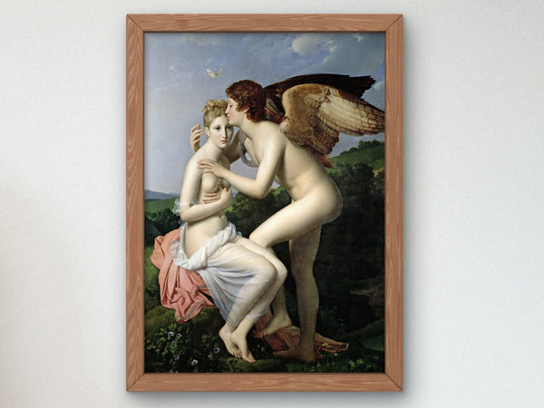 Cupid and Psyche by François Gérard 1798, Wall Art Print, Fine Art Reproduction, Museum Quality Decor, Poster