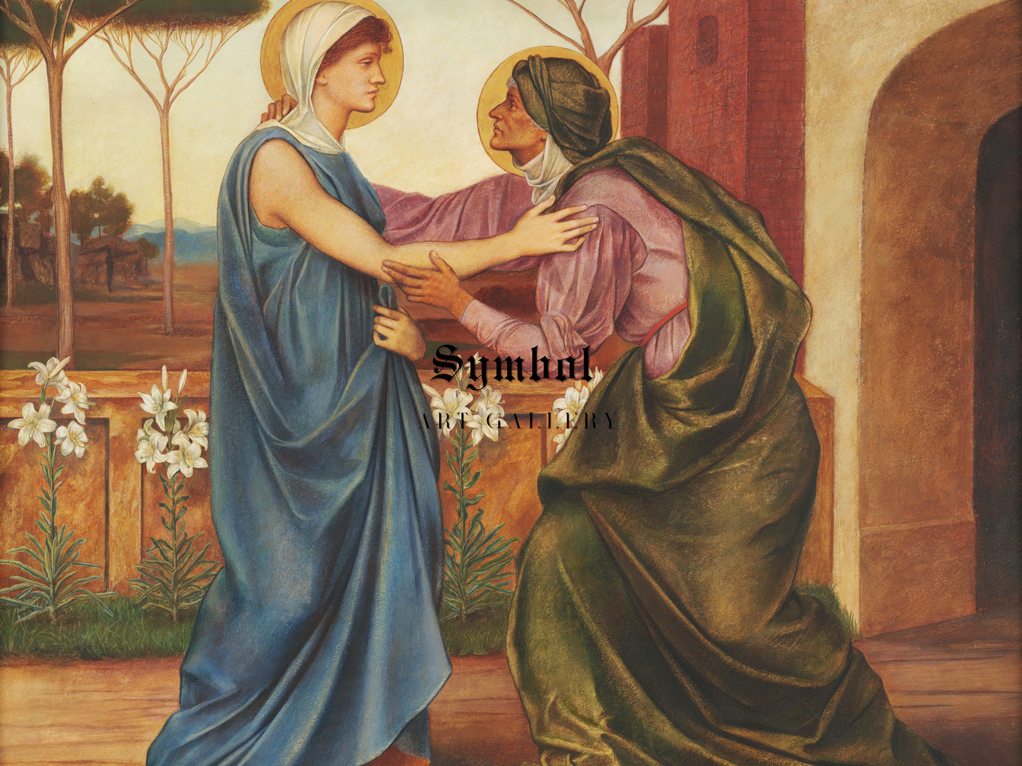 The Salutation by Evelyn De Morgan 1883, Wall Art Print, Fine Art Reproduction, Museum Quality Decor, Poster