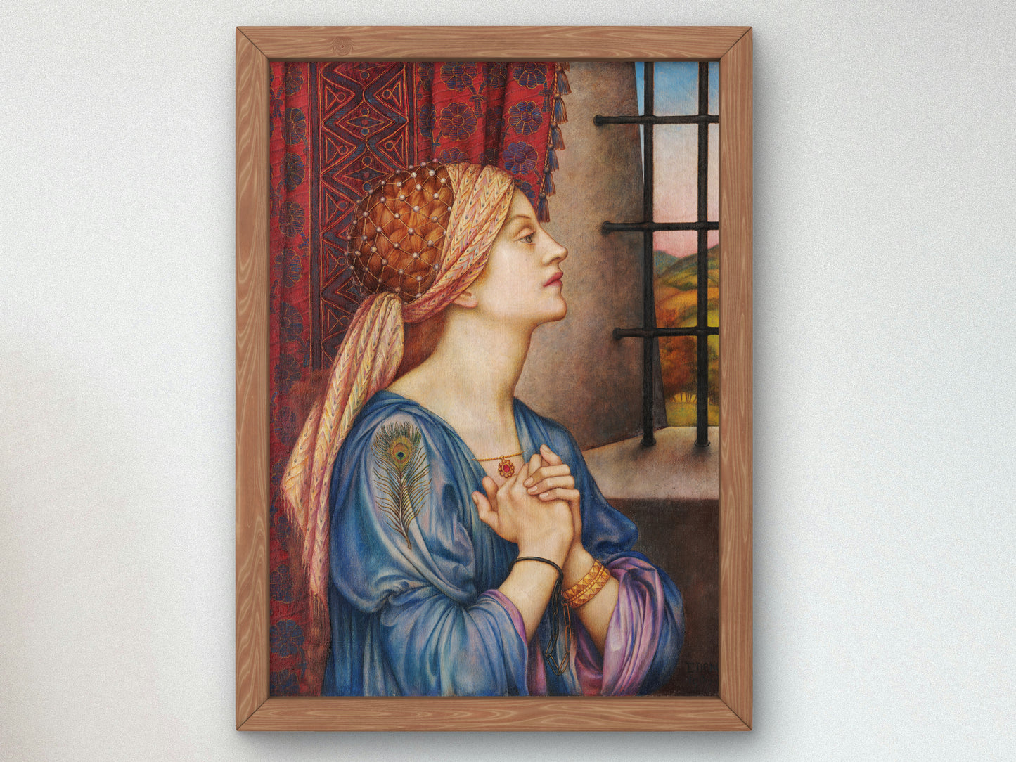 The Prisoner by Evelyn De Morgan 1907, Wall Art Print, Fine Art Reproduction, Museum Quality Decor, Poster