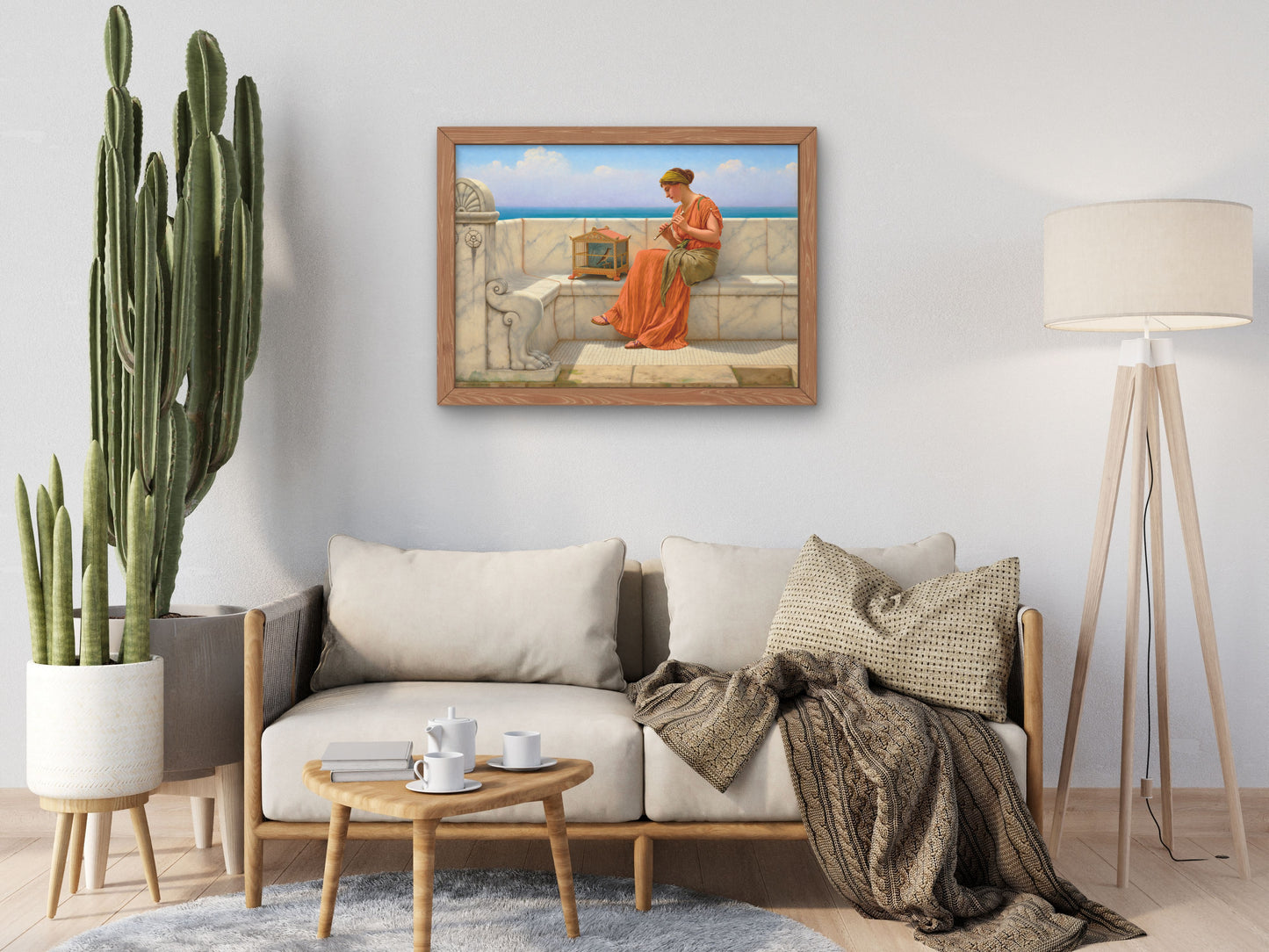 Songs without Words by John William Godward 1918, Wall Art Print, Fine Art Reproduction, Museum Quality Decor, Poster