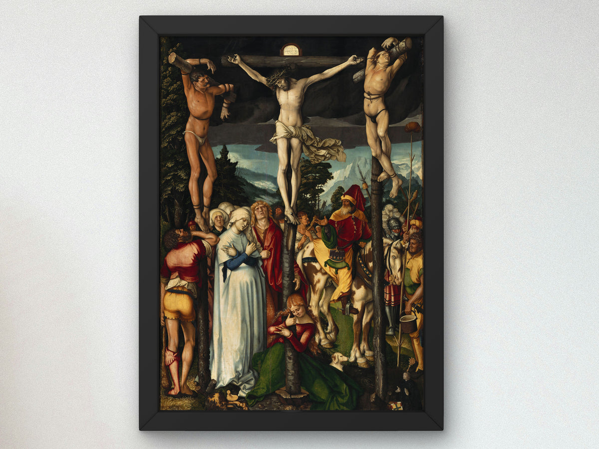 The Crucifixion of Christ by Hans Baldung 1512, Wall Art Print, Fine Art Reproduction, Museum Quality Decor, Poster