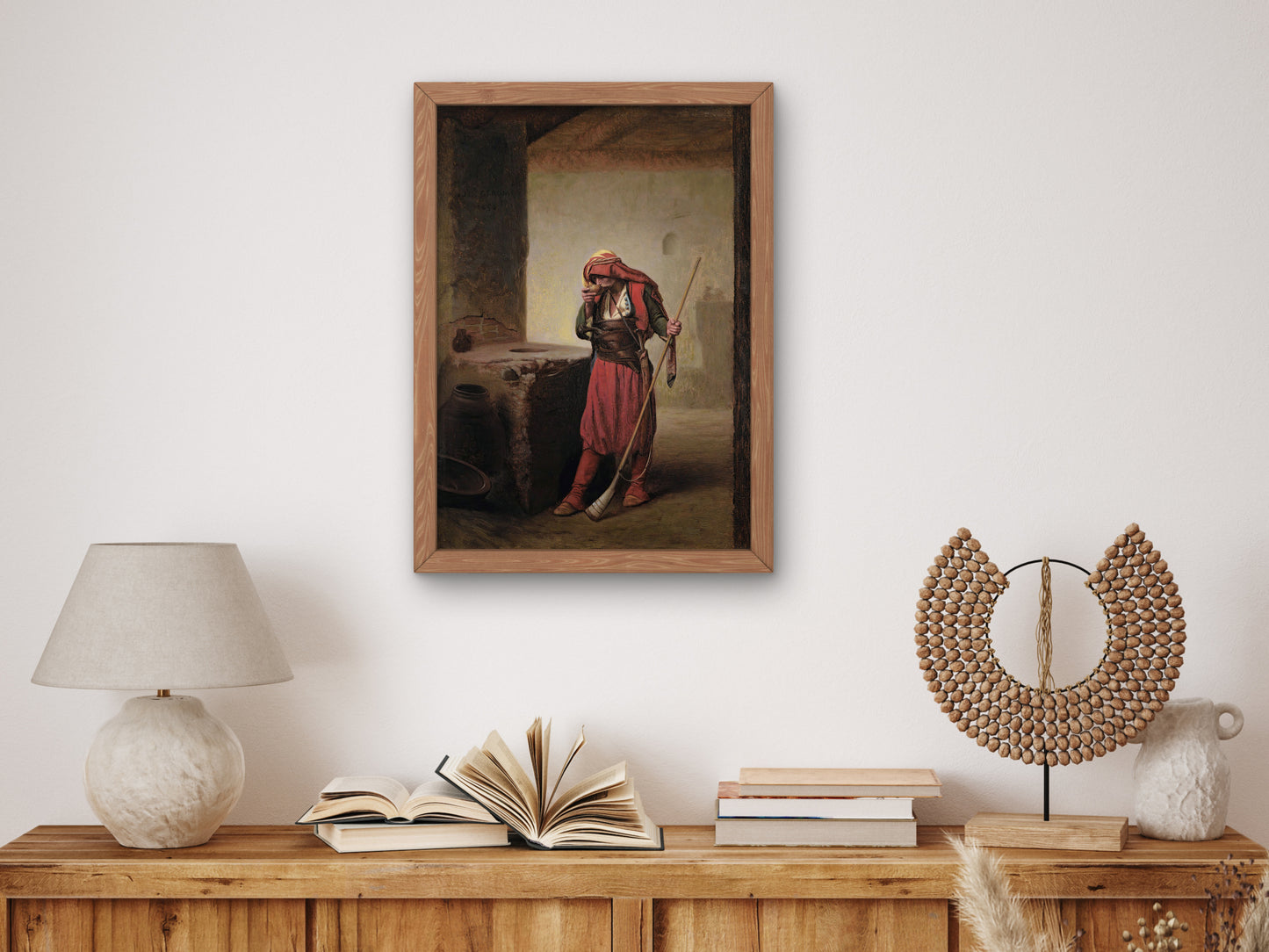 Arnaut Drinking by Jean Leon Gerome 1856, Wall Art Print, Fine Art Reproduction, Museum Quality Decor, Poster
