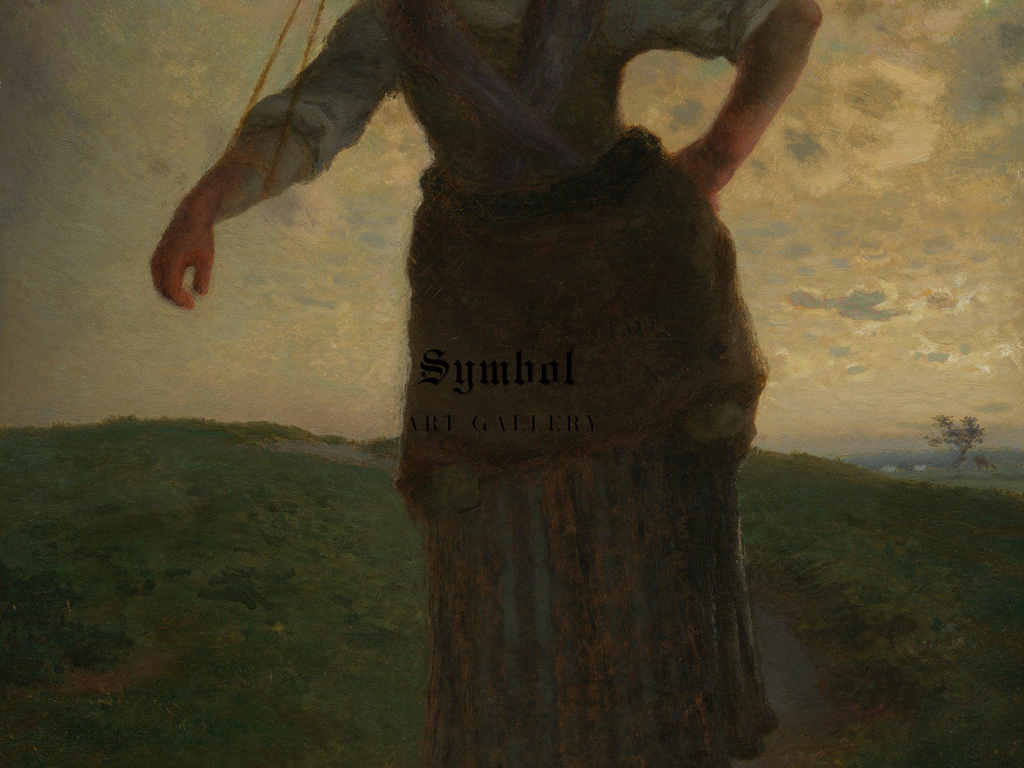 A Norman Milkmaid at Gréville by Jean François Millet 1871, Wall Art Print, Fine Art Reproduction, Museum Quality Decor, Poster
