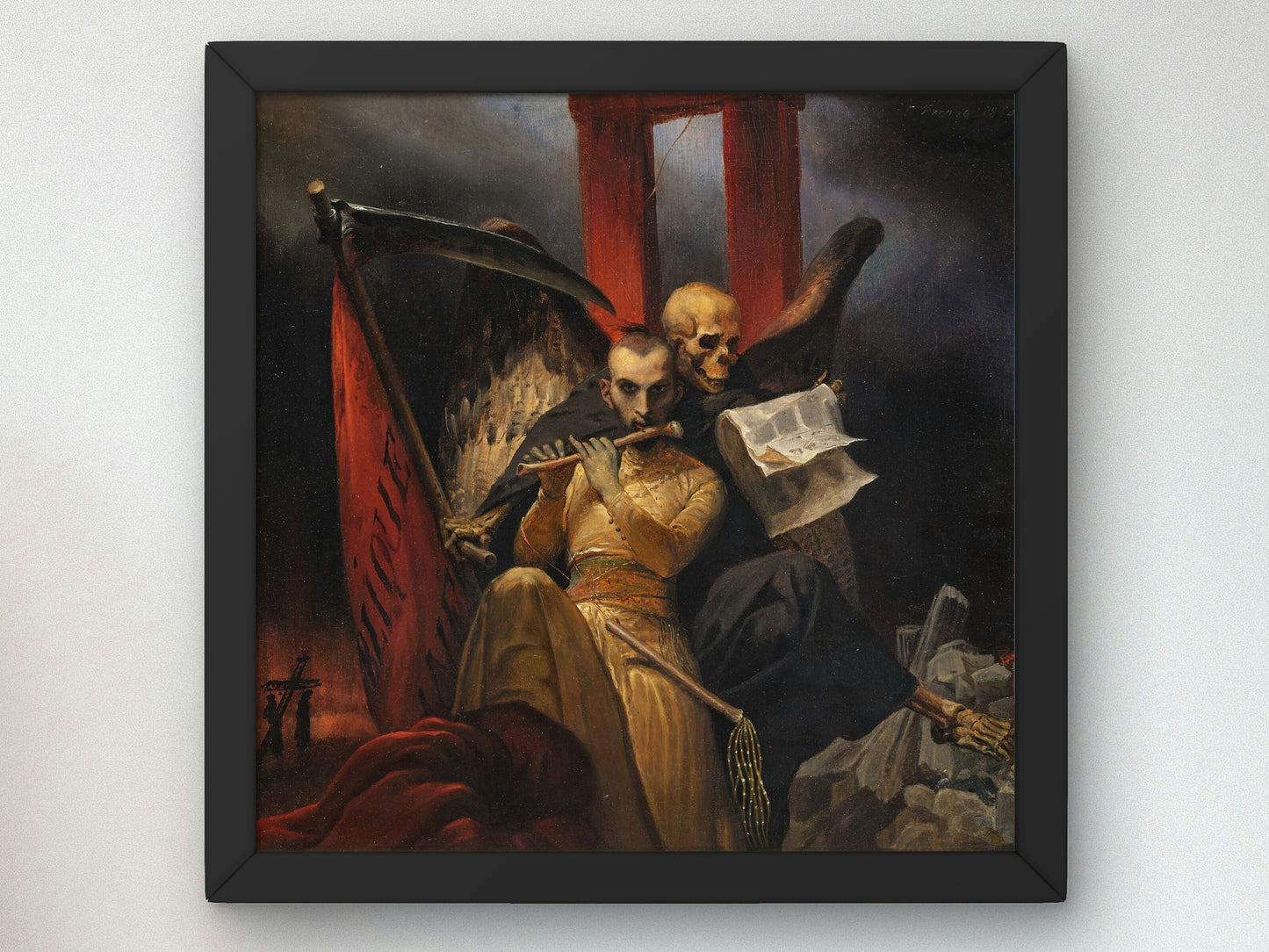 Socialism and Cholera by Horace Vernet 1850, Wall Art Print, Fine Art Reproduction, Museum Quality Decor, Poster