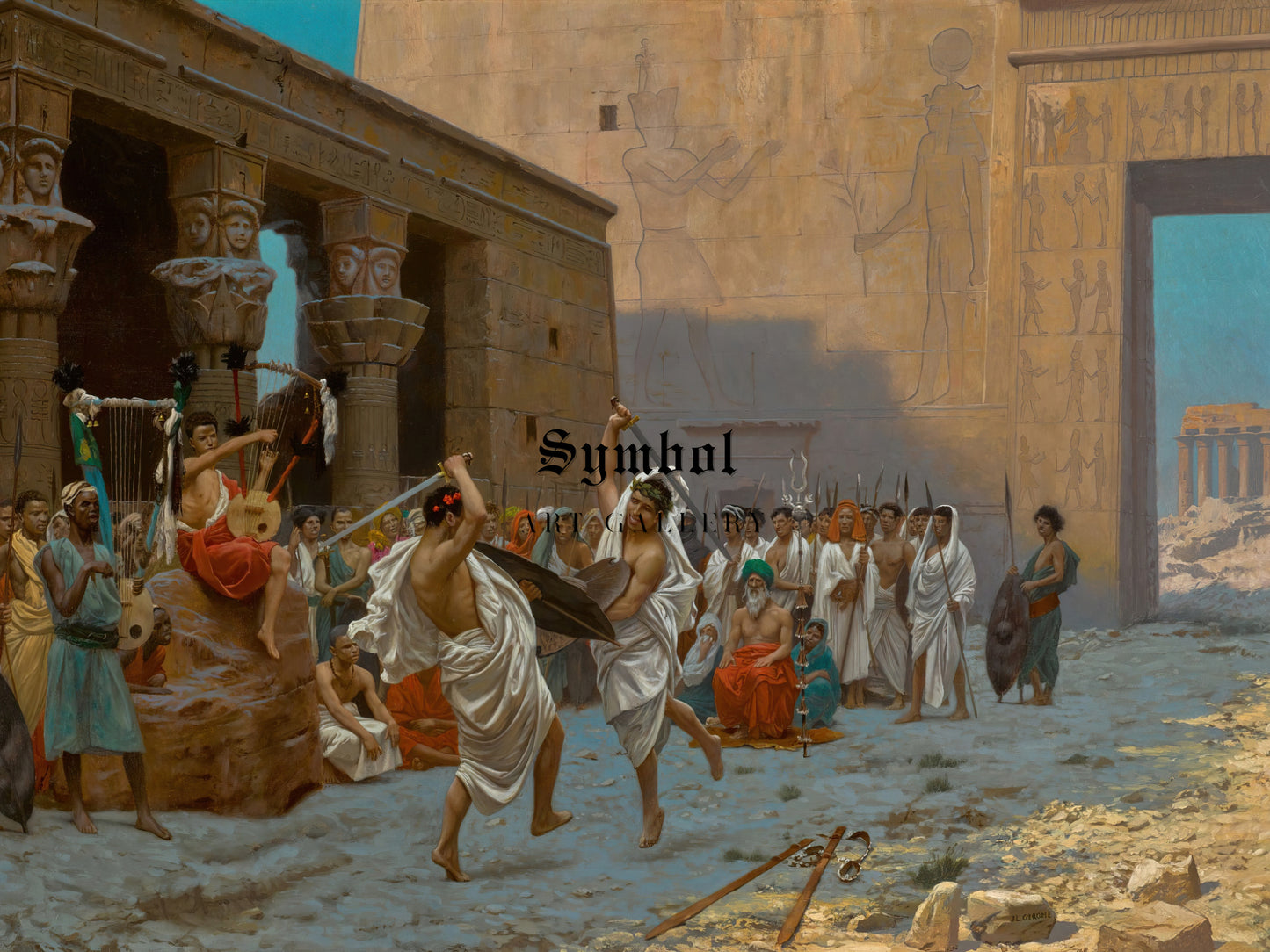 The Pyrrhic Dance by Jean Léon Gérôme 1884, Wall Art Print, Fine Art Reproduction, Museum Quality Decor, Poster