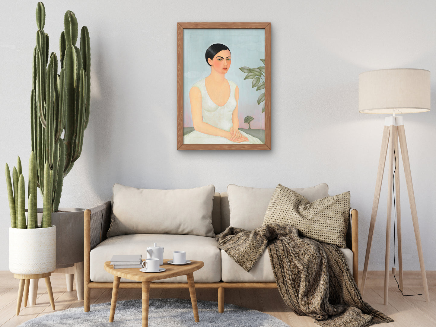 Portrait of Cristina, My Sister by Frida Kahlo 1928, Wall Art Print, Fine Art Reproduction, Museum Quality Decor, Poster