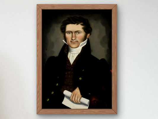 Gentleman of Squire Williams House by Erastus Salisbury Field 1829, Wall Art Print, Fine Art Reproduction, Museum Quality Decor, Poster
