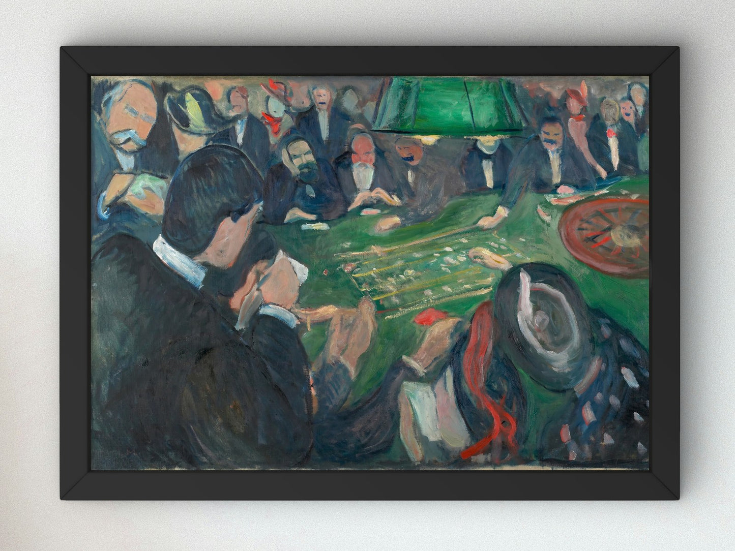 At the Roulette Table in Monte Carlo by Edvard Munch 1892, Wall Art Print, Fine Art Reproduction, Museum Quality Decor, Poster