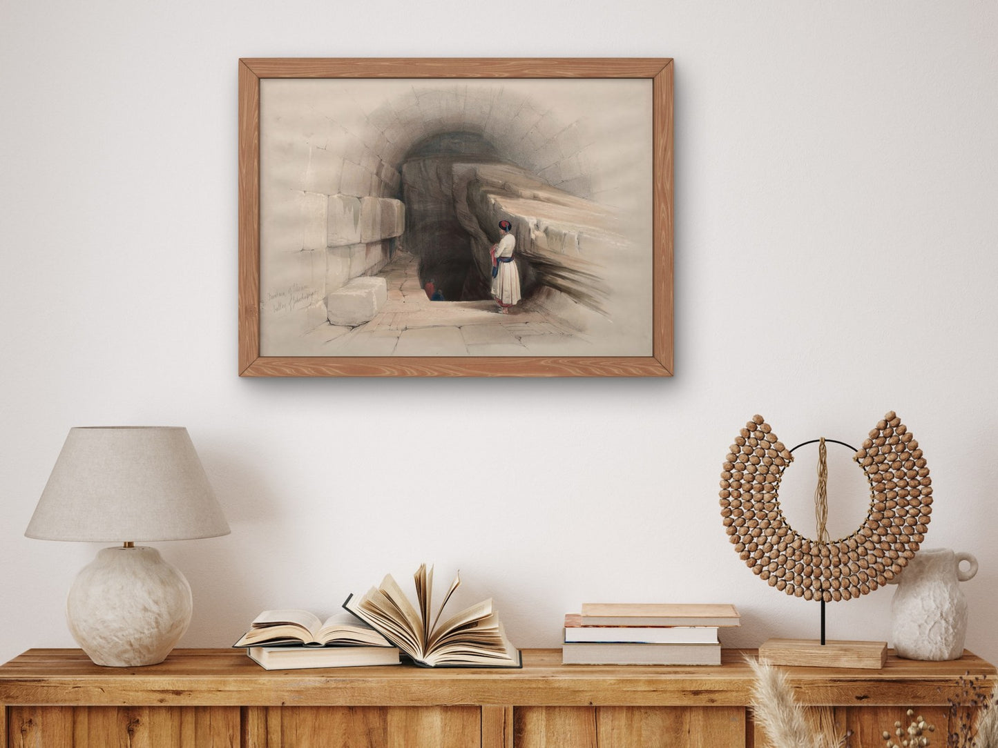 Fountain of Siloam Valley of Jehoshaphat by David Roberts 1839, Wall Art Print, Fine Art Reproduction, Museum Quality Decor, Poster