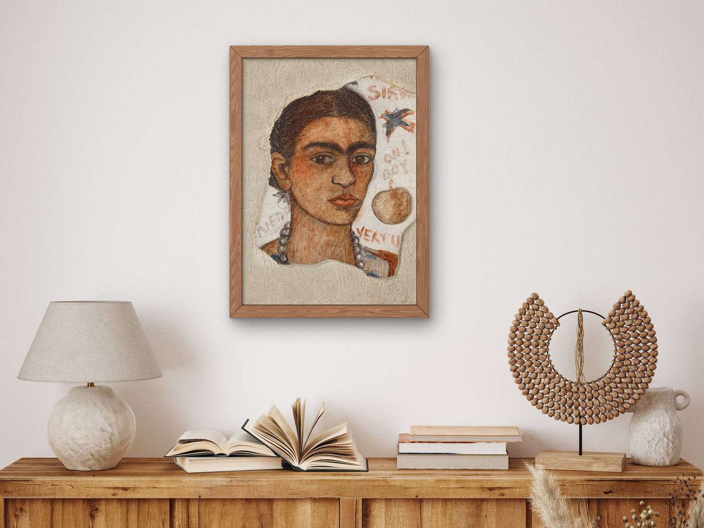 Self Portrait Very Ugly by Frida Kahlo 1933, Wall Art Print, Fine Art Reproduction, Museum Quality Decor, Poster