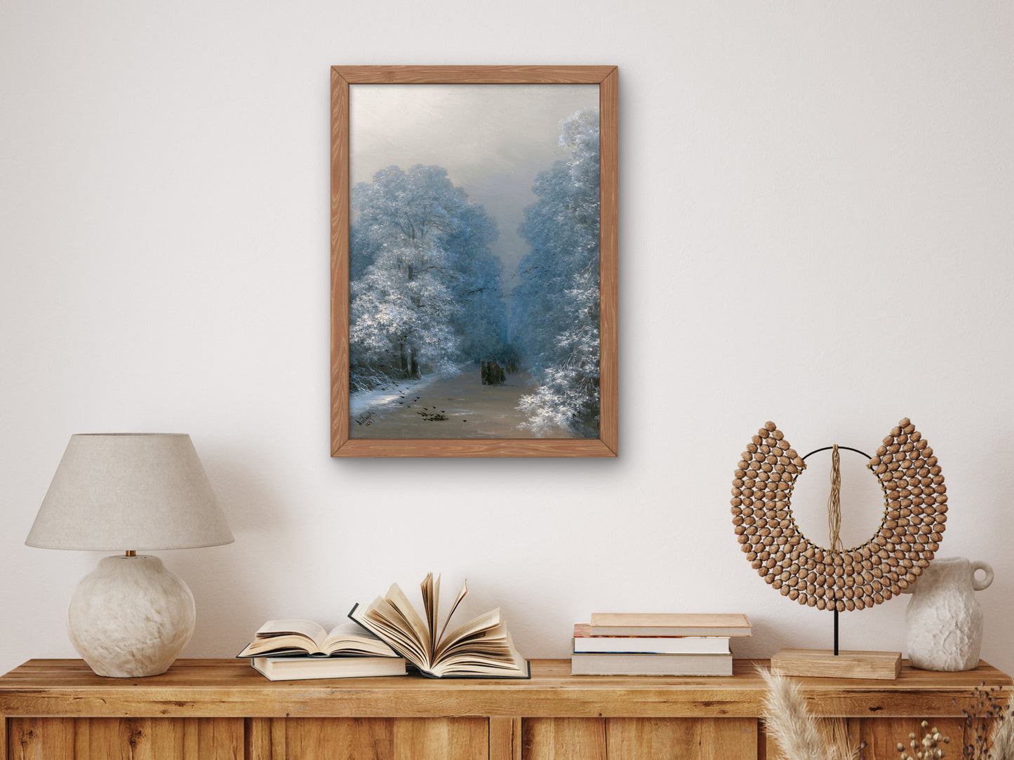 Winter Landscape by Ivan Konstantinovich Aivazovsky 1876, Wall Art Print, Fine Art Reproduction, Museum Quality Decor, Poster