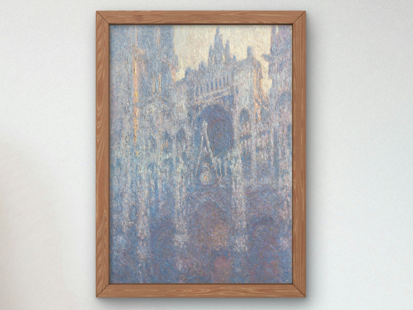 The Portal of Rouen Cathedral in Morning Light by Claude Monet 1894, Wall Art Print, Fine Art Reproduction, Museum Quality Decor, Poster