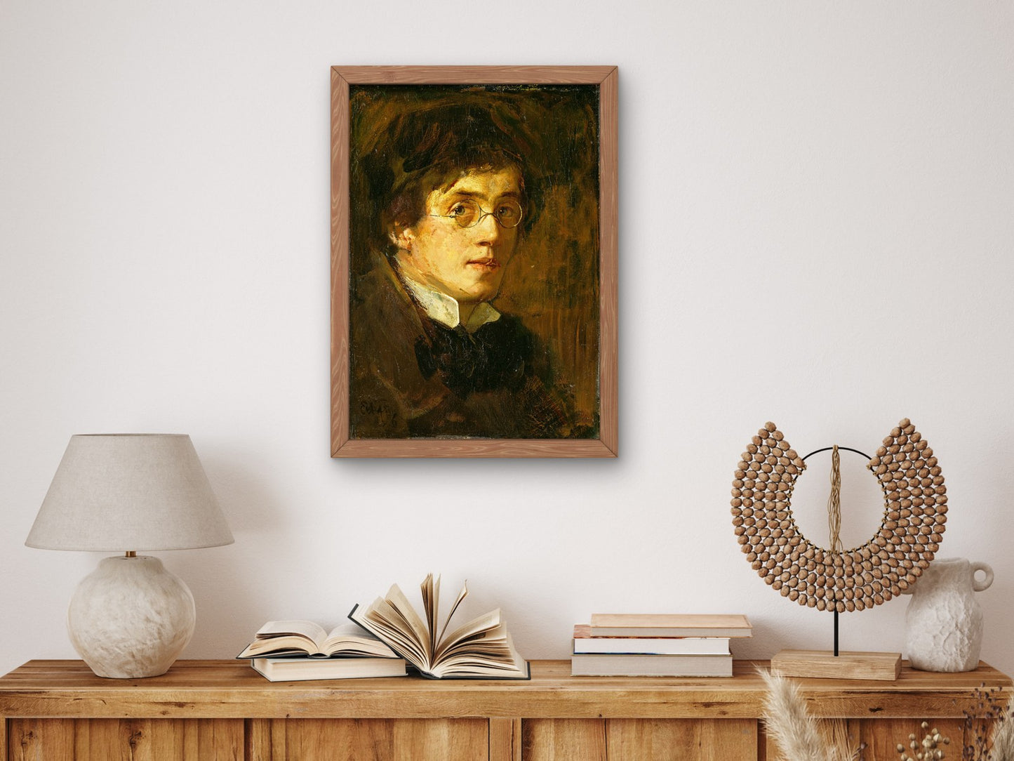 Self Portrait by Eilif Peterssen 1876, Wall Art Print, Fine Art Reproduction, Museum Quality Decor, Poster