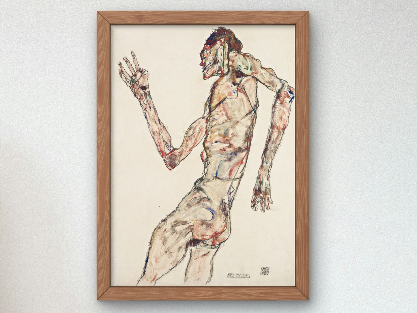 The Dancer by Egon Schiele 1913, Wall Art Print, Fine Art Reproduction, Museum Quality Decor, Poster