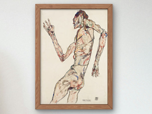 The Dancer by Egon Schiele 1913, Wall Art Print, Fine Art Reproduction, Museum Quality Decor, Poster