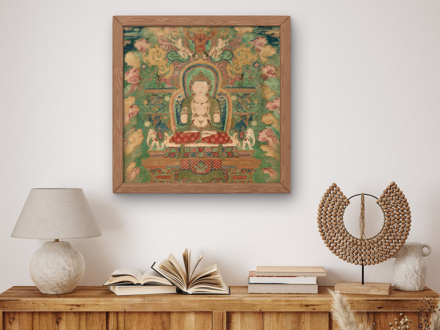 Manjushri Buddha by Tibetan or Nepalese School 1500, Wall Art Print, Fine Art Reproduction, Museum Quality Decor, Poster
