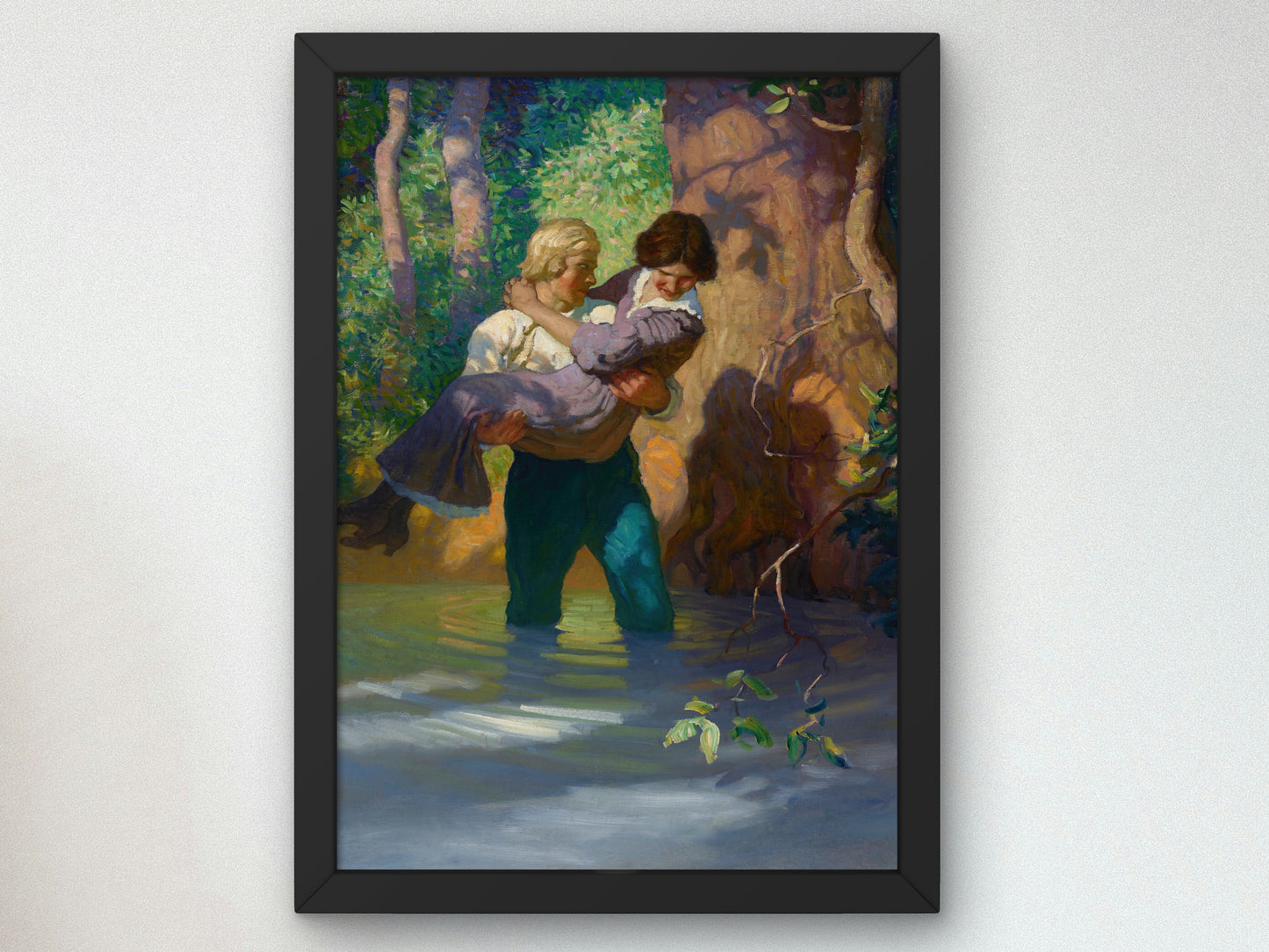 Don't Let Me Fall She Begged by Newell Convers Wyeth 1912, Wall Art Print, Fine Art Reproduction, Museum Quality Decor, Poster