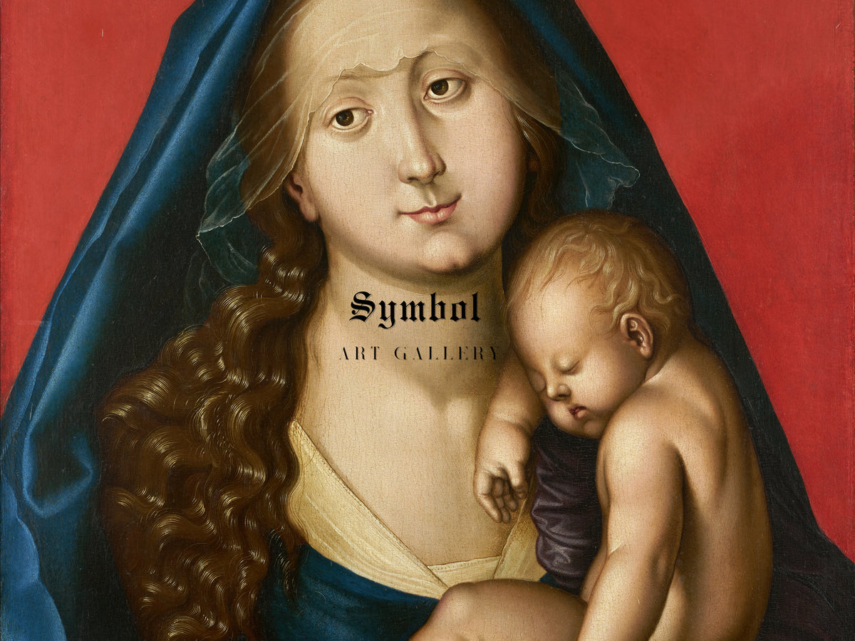 Madonna with Sleeping Child by Hans Baldung 1520, Wall Art Print, Fine Art Reproduction, Museum Quality Decor, Poster