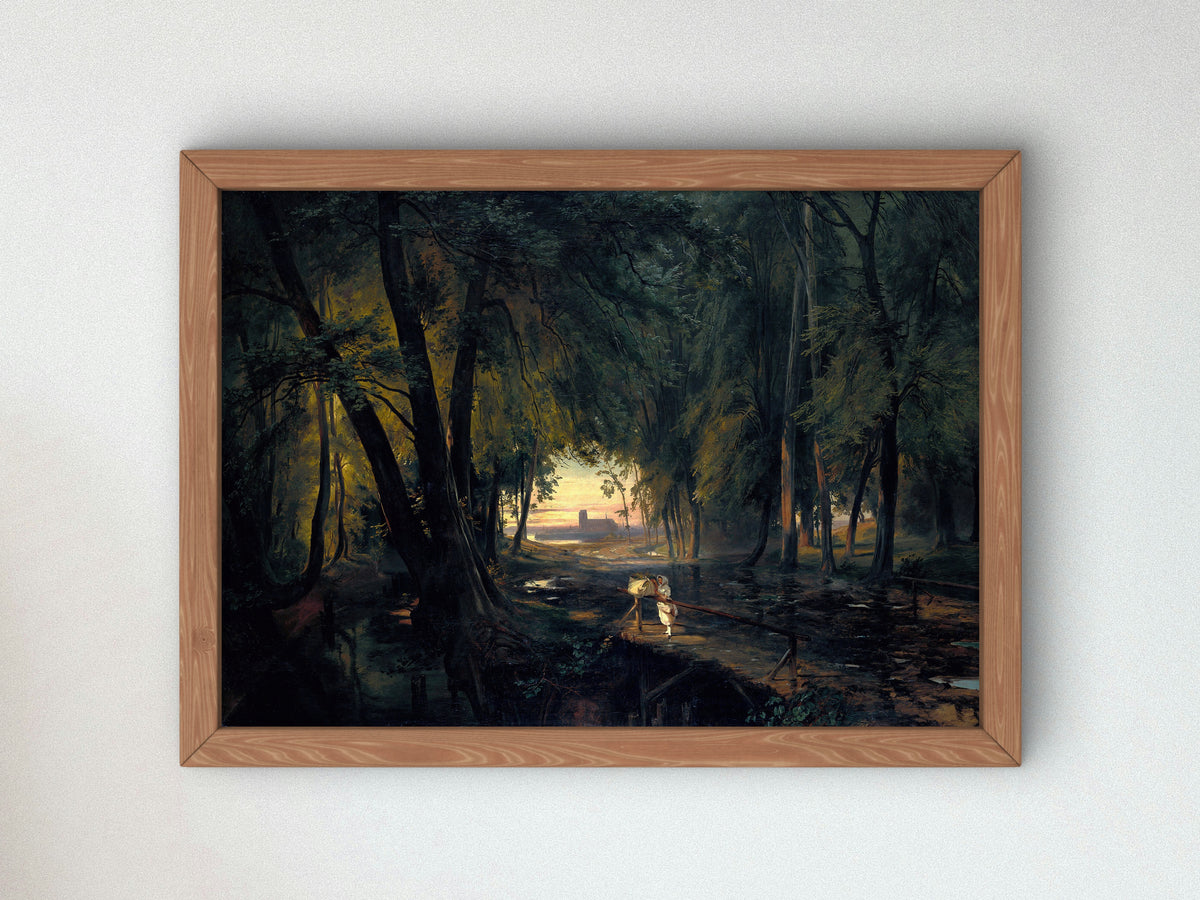Forest Path near Spandau by Carl Blechen 1835, Wall Art Print, Fine Art Reproduction, Museum Quality Decor, Poster