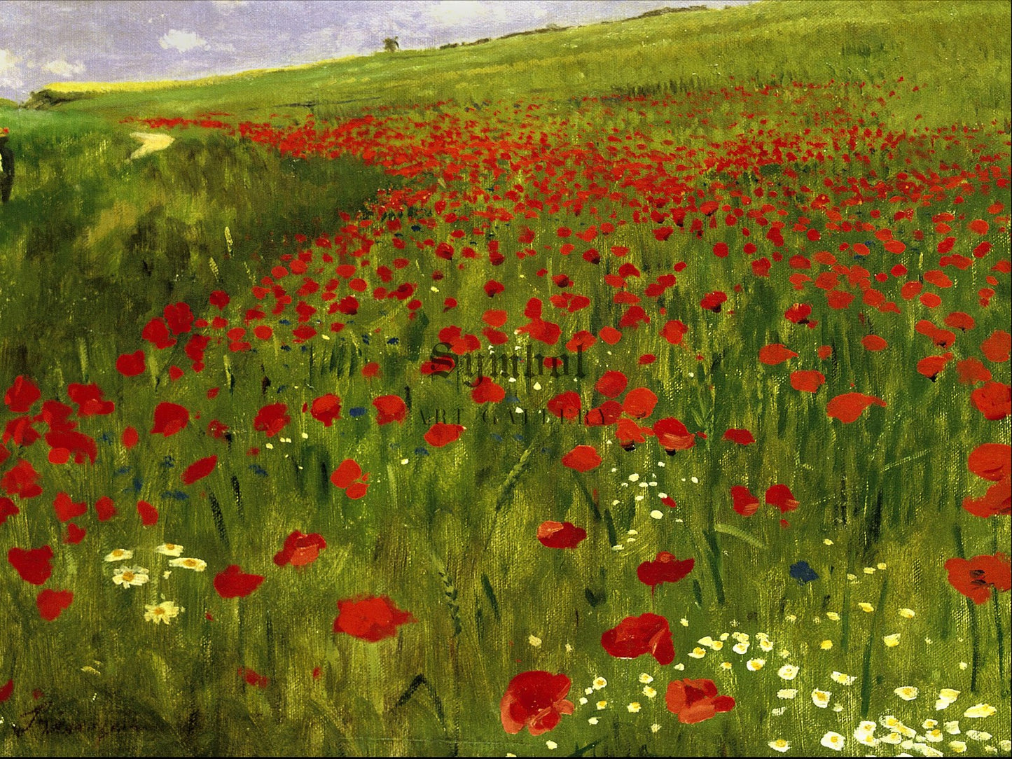 Meadow with Poppies by Pál Szinyei Merse 1896, Wall Art Print, Fine Art Reproduction, Museum Quality Decor, Poster