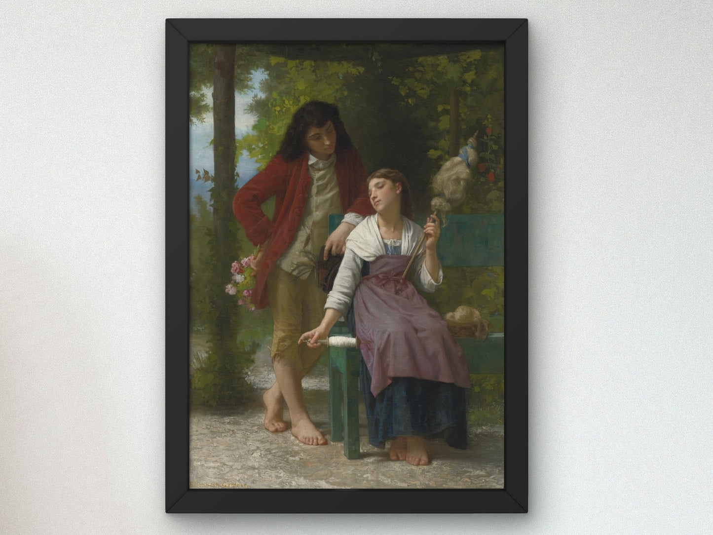 Before the Engagement by Elizabeth Jane Gardner 1884, Wall Art Print, Fine Art Reproduction, Museum Quality Decor, Poster