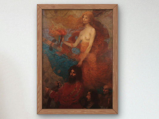 A Providência guia Cabral by Eliseu Visconti 1900, Wall Art Print, Fine Art Reproduction, Museum Quality Decor, Poster