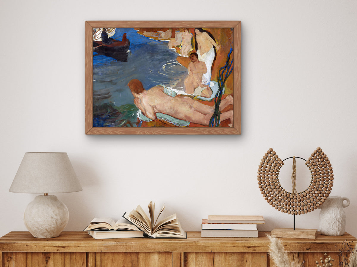 Ulysses and the Sirens by Carl Burckhardt 1904, Wall Art Print, Fine Art Reproduction, Museum Quality Decor, Poster