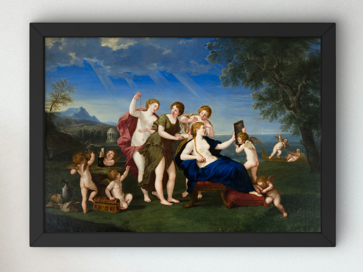 Venus Adorned by the Graces by Francesco Albani 1660, Wall Art Print, Fine Art Reproduction, Museum Quality Decor, Poster