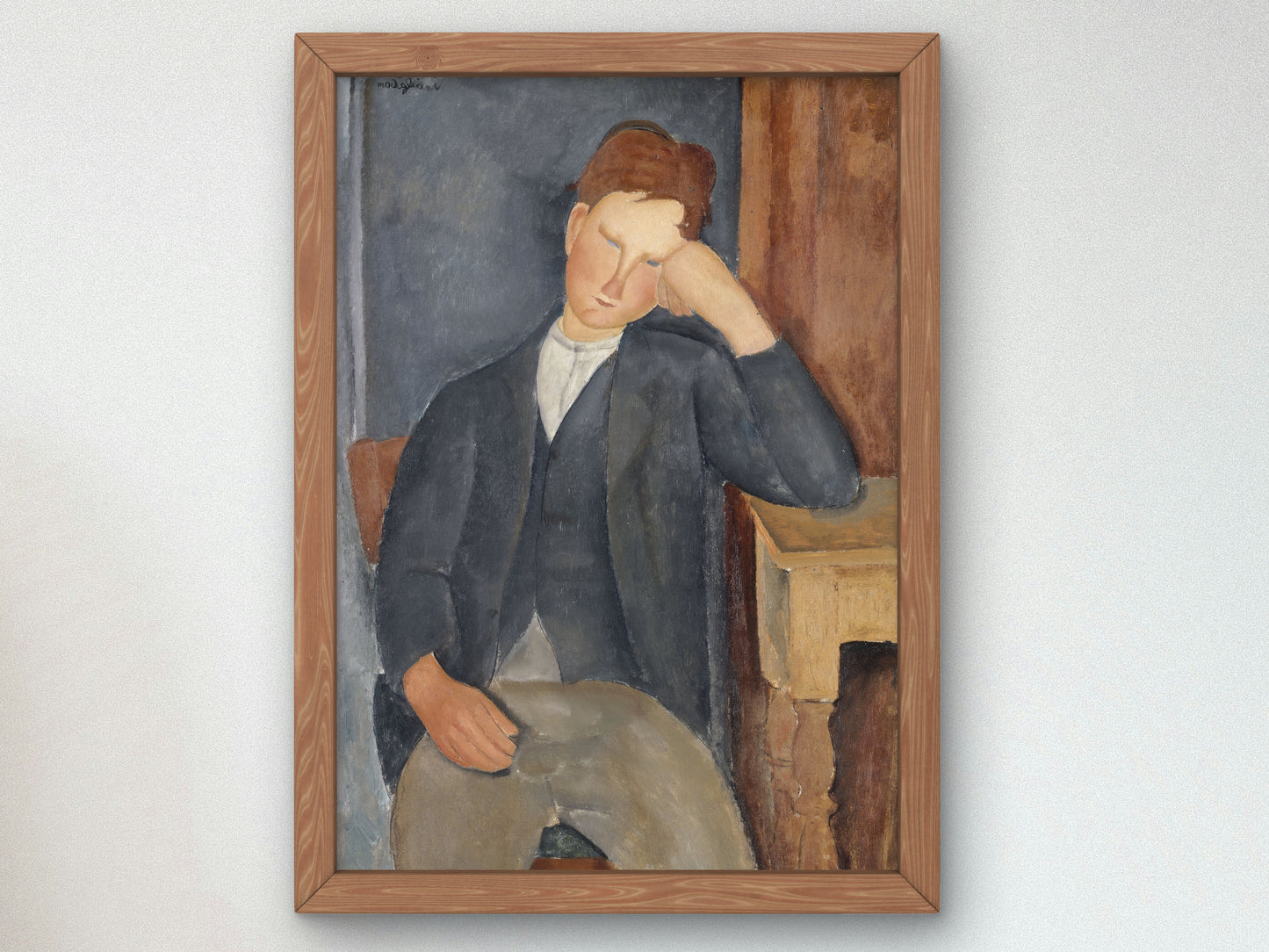 The Young Apprentice by Amedeo Modigliani 1918, Wall Art Print, Fine Art Reproduction, Museum Quality Decor, Poster