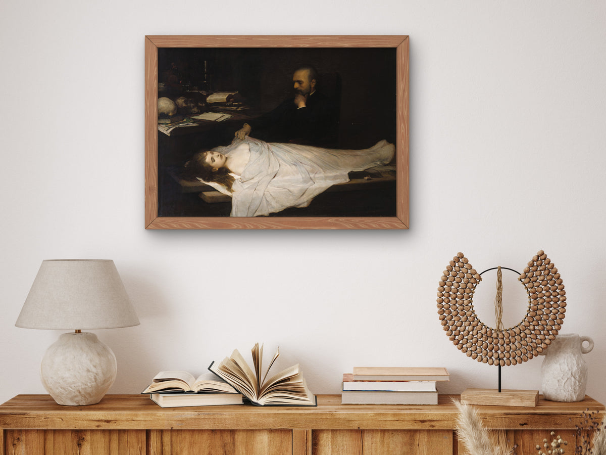 The Anatomist by Gabriel von Max 1869, Wall Art Print, Fine Art Reproduction, Museum Quality Decor, Poster