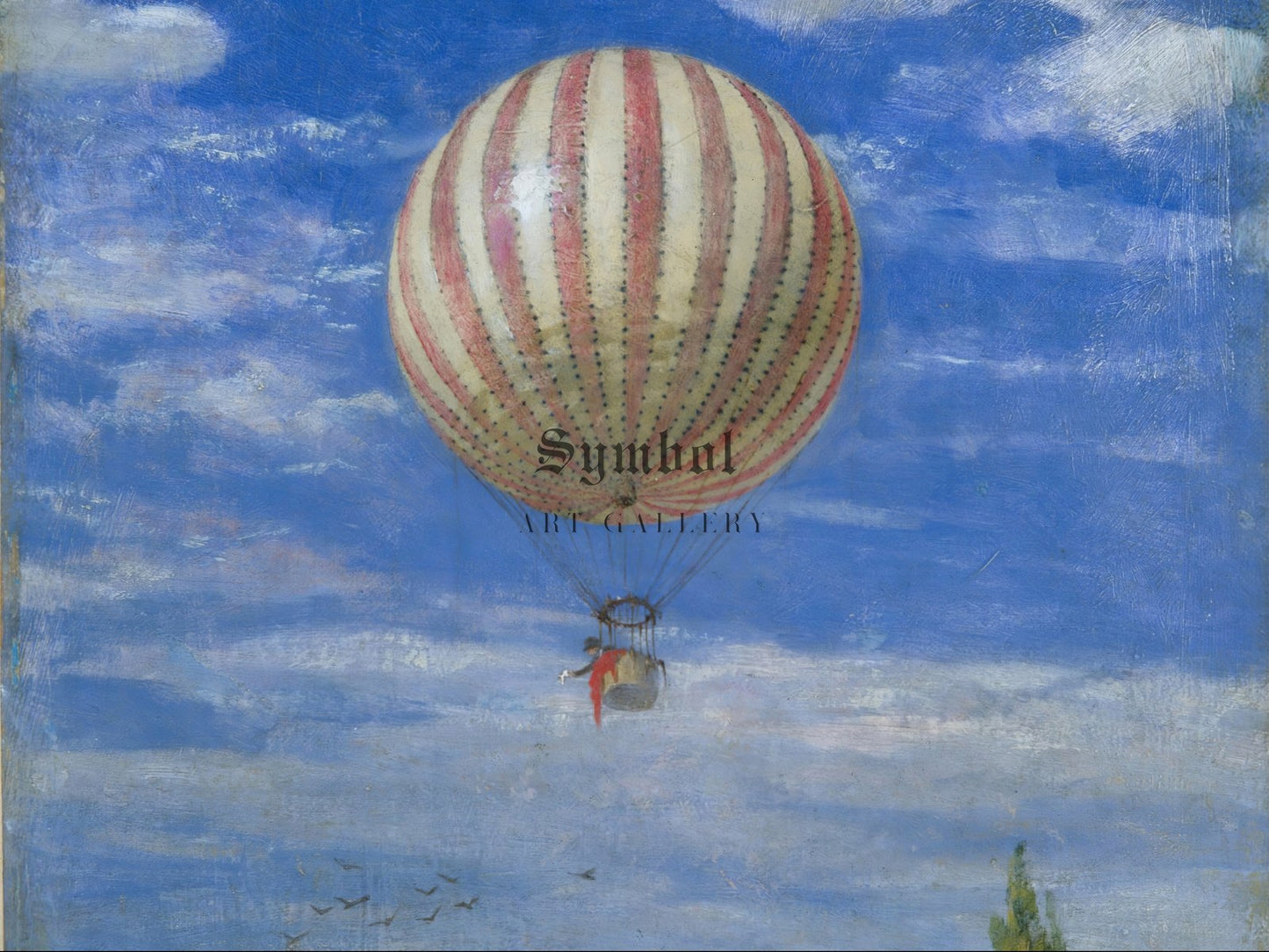 The Balloon by Pál Szinyei Merse 1878, Wall Art Print, Fine Art Reproduction, Museum Quality Decor, Poster