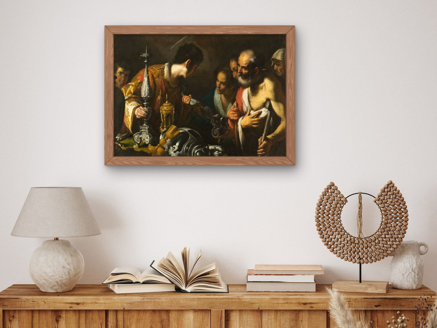 St Lawrence Distributing the Treasures of the Church by Bernardo Strozzi 1625, Wall Art Print, Fine Art Reproduction, Museum Quality Decor