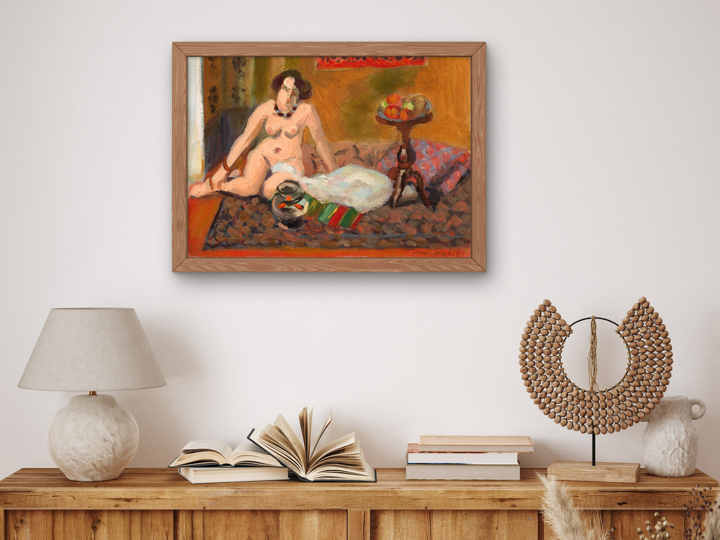 Crouching Nude near an Aquarium by Henri Matisse 1921, Wall Art Print, Fine Art Reproduction, Museum Quality Decor, Poster