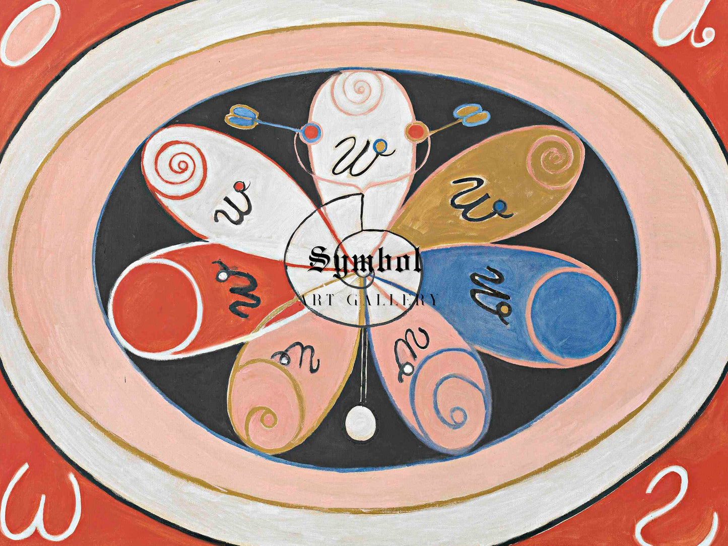 Evolution No. 15 Group IV The Seven Pointed Stars by Hilma af Klint 1907, Wall Art Print, Fine Art Reproduction, Museum Quality Decor