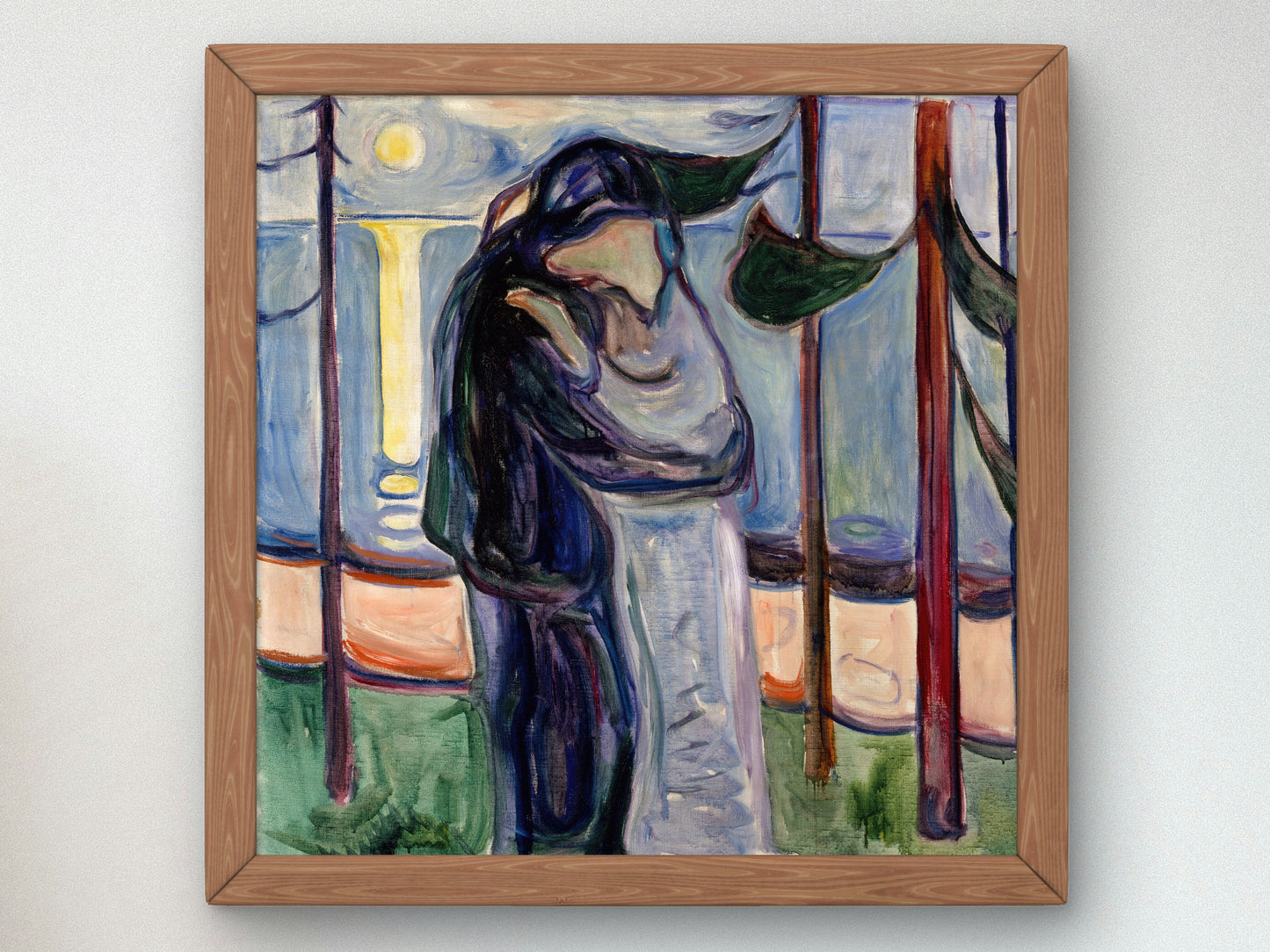Kiss on the Beach by Edvard Munch 1921, Wall Art Print, Fine Art Reproduction, Museum Quality Decor, Poster