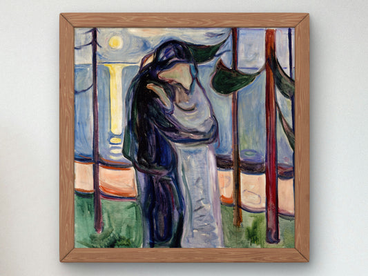 Kiss on the Beach by Edvard Munch 1921, Wall Art Print, Fine Art Reproduction, Museum Quality Decor, Poster