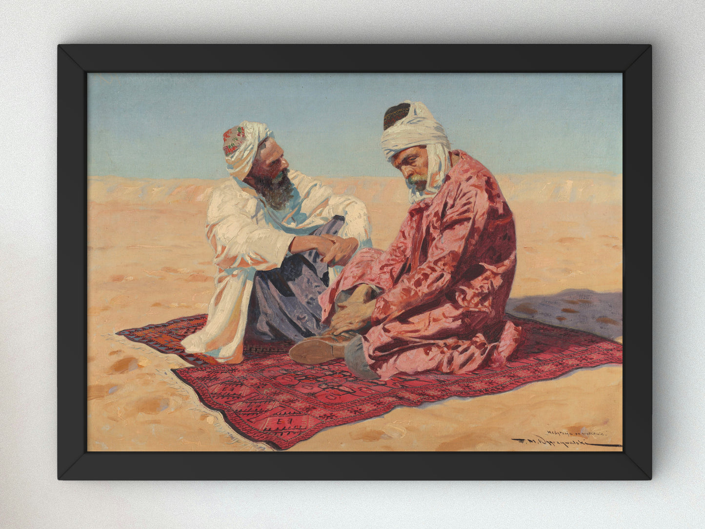 Meditation after Prayer by Feliks Michał Wygrzywalski, Wall Art Print, Fine Art Reproduction, Museum Quality Decor, Poster