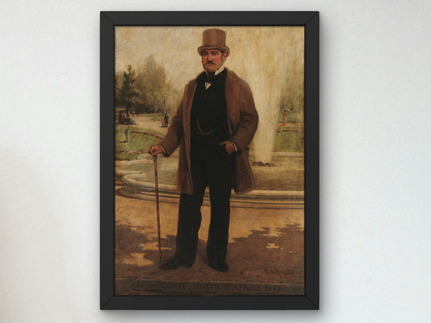 Portrait of Luigi Corti by Eleuterio Pagliano 1889, Wall Art Print, Fine Art Reproduction, Museum Quality Decor, Poster