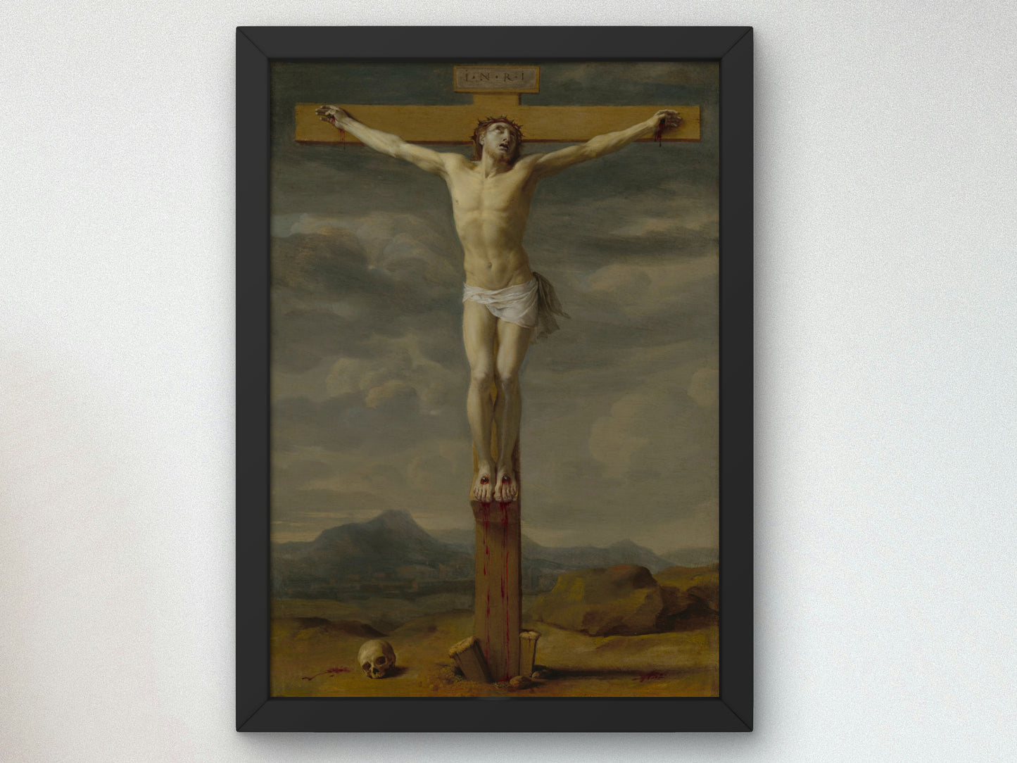 Crucifixion by Eustache Le Sueur 1650, Wall Art Print, Fine Art Reproduction, Museum Quality Decor, Poster